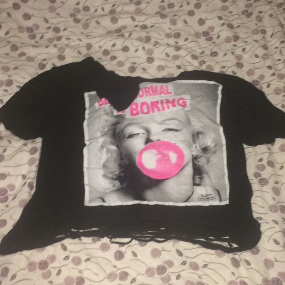 Being normal is boring crop top